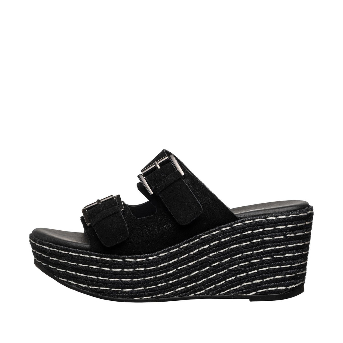 Chunky Platform Buckle Mules – Stylish & Comfortable – Antelope