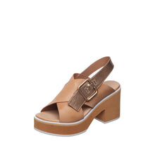 Womens Platform Slingback Sandals Black Leather Block Heel Trendy Comfort - Make up - Thumbnail 7 | I04 Joey