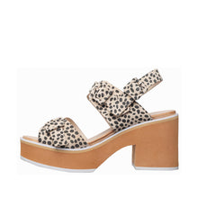 Womens Leopard Print Platform Sandals Chunky Heel Trendy Comfort - Make up - Thumbnail 3 | I08 Grace