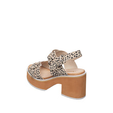 Womens Leopard Print Platform Sandals Chunky Heel Trendy Comfort - Make up - Thumbnail 6 | I08 Grace