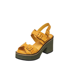 Womens Platform Buckle Sandals Block Heel Trendy Comfort - Daffodil - Thumbnail 1 | I09 Grace