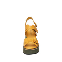 Womens Platform Buckle Sandals Block Heel Trendy Comfort - Daffodil - Thumbnail 4 | I09 Grace