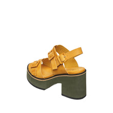 Womens Platform Buckle Sandals Block Heel Trendy Comfort - Daffodil - Thumbnail 5 | I09 Grace
