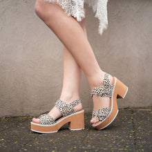 Womens Platform Buckle Sandals Block Heel Trendy Comfort - Make up - Thumbnail 12 | I09 Grace