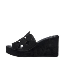 Womens Braided Strap Platform Wedge Sandals Comfort Style - Black - Thumbnail 2 | I24 Opal