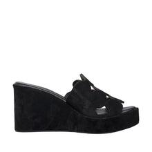 Womens Braided Strap Platform Wedge Sandals Comfort Style - Black - Thumbnail 9 | I24 Opal
