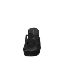 Womens Braided Strap Platform Wedge Sandals Comfort Style - Black - Thumbnail 10 | I24 Opal