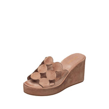 Womens Braided Strap Platform Wedge Sandals Comfort Style - Blush - Thumbnail 13 | I24 Opal