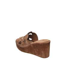 Womens Braided Strap Platform Wedge Sandals Comfort Style - Mocha - Thumbnail 6 | I24 Opal