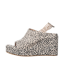 Womens Leopard Print Wedge Sandals Ankle Strap Platform Style - Make up - Thumbnail 8 | I28 Brooklyn