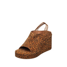 Womens Leopard Print Wedge Sandals Ankle Strap Platform Style - Tobacco - Thumbnail 2 | I28 Brooklyn