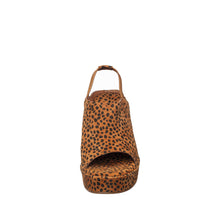 Womens Leopard Print Wedge Sandals Ankle Strap Platform Style - Tobacco - Thumbnail 5 | I28 Brooklyn