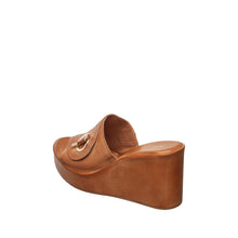 Womens Platform Wedge Slide Sandals Toggle Detail Comfort Chic - Taupe - Thumbnail 17 | I45 Jupiter