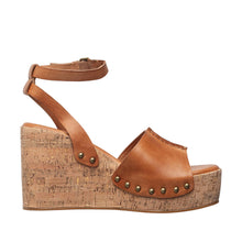 Womens Cork Wedge Ankle Strap Sandals Platform Comfort - Tan - Thumbnail 8 | I56 Allie