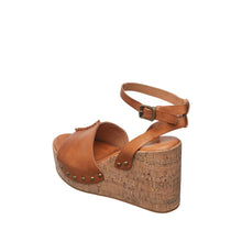 Womens Cork Wedge Ankle Strap Sandals Platform Comfort - Tan - Thumbnail 10 | I56 Allie