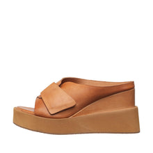 Womens Platform Mule Sandals Wedge Heel Comfort Style - Taupe - Thumbnail 8 | I70 Padme