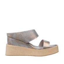 Womens Metallic Platform Sandals Ankle Strap Comfortable Wedge - Aqua - Thumbnail 4 | I71 Laura