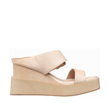 Womens Platform Ankle Wrap Sandals Nude Leather Comfort Style - Make up - Thumbnail 3 | I73 Laura