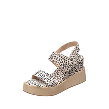 Womens Leopard Print Platform Sandals Ankle Strap Comfort Style - Make up - Thumbnail 1 | I77 Jill