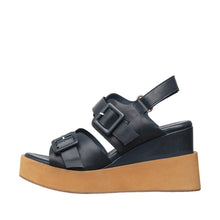 Womens Platform Buckle Sandals Wedge Heel Comfort Style - Dragonfly - Thumbnail 8 | I79 Georgia