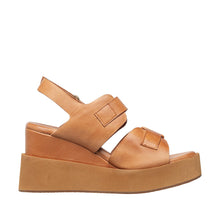 Womens Platform Buckle Sandals Wedge Heel Comfort Style - Tan - Thumbnail 13 | I79 Georgia