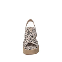 Womens Leopard Print Platform Wedge Sandals Slingback Comfort Style - Make up - Thumbnail 5 | I81 Cait