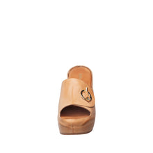 Womens Platform Mule Sandals Block Heel Comfort Style - Tan - Thumbnail 5 | K16 Jupiter