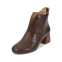 Comfortable Ankle Boots Cognac and Chocolate Leather - Chocolate - Thumbnail 2 | M70 Gabrielle