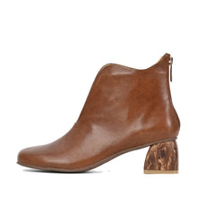 Comfortable Ankle Boots Cognac and Chocolate Leather - Cognac - Thumbnail 8 | M70 Gabrielle