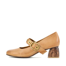 Black Mary Jane Shoes Buckle Strap Low Heel - Camel - Thumbnail 9 | M77 Gigi