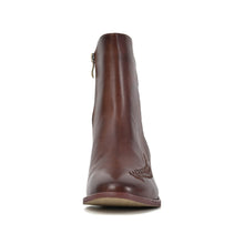 Brown Leather Ankle Booties in Deep Coffee - Coffee - Thumbnail 4 | O51 Selene