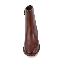 Brown Leather Ankle Booties in Deep Coffee - Coffee - Thumbnail 6 | O51 Selene