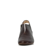 Slingback Wedge Shoes Nappa Leather Closed Toe - Chocolate - Thumbnail 4 | Q40 Drea