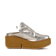 Chunky Platform Mules Metallic Bronze Leather - Light Gold - Thumbnail 10 | Q81 Piper