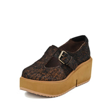 Platform Mary Jane Clogs Buckle Strap Leather - Black Coffee - Thumbnail 1 | Q82 Preston