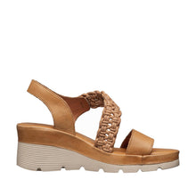 Womens White Leather Wedge Sandals Braided Strap Comfort Style - Taupe - Thumbnail 8 | S71 Jemma