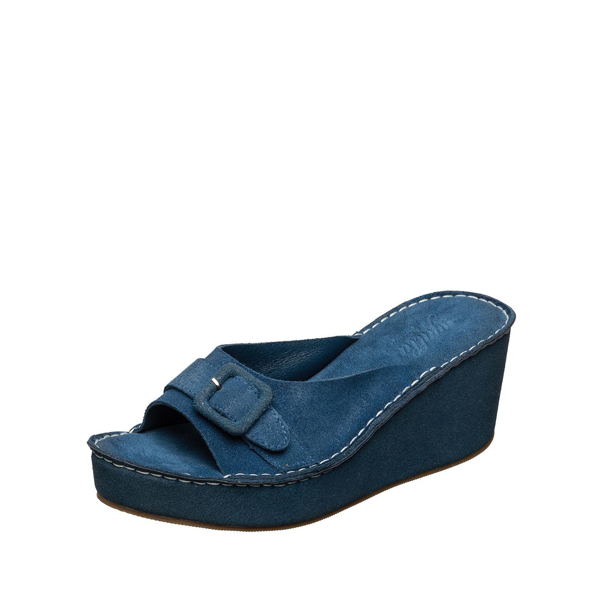 Platform Slide Sandals with Buckle – Stylish, Comfortable 