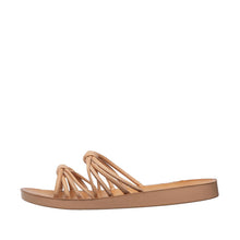 Womens Strappy Slide Sandals Leather Flat Comfort Style - Tan - Thumbnail 3 | T40 Faith