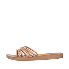 Womens Strappy Slide Sandals Leather Comfort Casual - Tan - Thumbnail 3 | T44 Frida