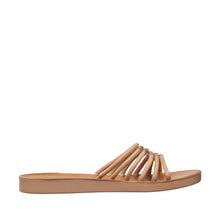 Womens Strappy Slide Sandals Leather Comfort Casual - Tan - Thumbnail 4 | T44 Frida