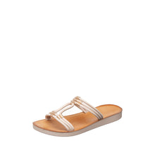 Womens Strappy Leather Thong Sandals Flat Comfort Style - Make up - Thumbnail 1 | T45 Francine