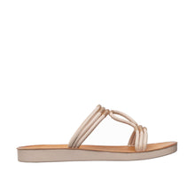 Womens Strappy Leather Thong Sandals Flat Comfort Style - Make up - Thumbnail 3 | T45 Francine