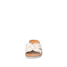 Womens Embroidered Slide Sandals Flat Comfort Summer Style - White - Thumbnail 9 | T46 Alex