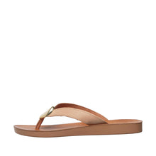 Womens Leather Thong Sandals Gold Accent Comfort Style - Make up - Thumbnail 7 | T50 Addison