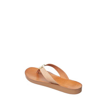 Womens Leather Thong Sandals Gold Accent Comfort Style - Make up - Thumbnail 17 | T50 Addison