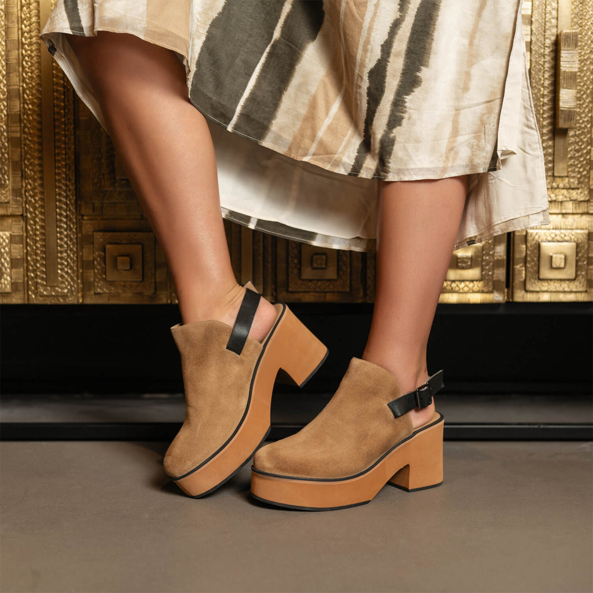 Fashion Sophisticated High Quality Heel Wedges Isla U11 – Antelope