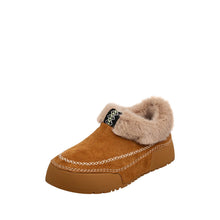 Shearling Lined Moccasin Slippers Comfort Sole - Cognac - Thumbnail 6 | X01 Portia