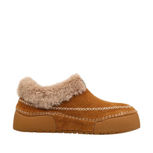 Shearling Lined Moccasin Slippers Comfort Sole - Cognac - Thumbnail 8 | X01 Portia