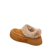 Shearling Lined Moccasin Slippers Comfort Sole - Cognac - Thumbnail 10 | X01 Portia