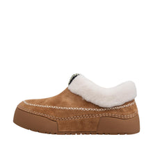 Shearling Lined Moccasin Slippers Comfort Sole - Taupe - Thumbnail 12 | X01 Portia